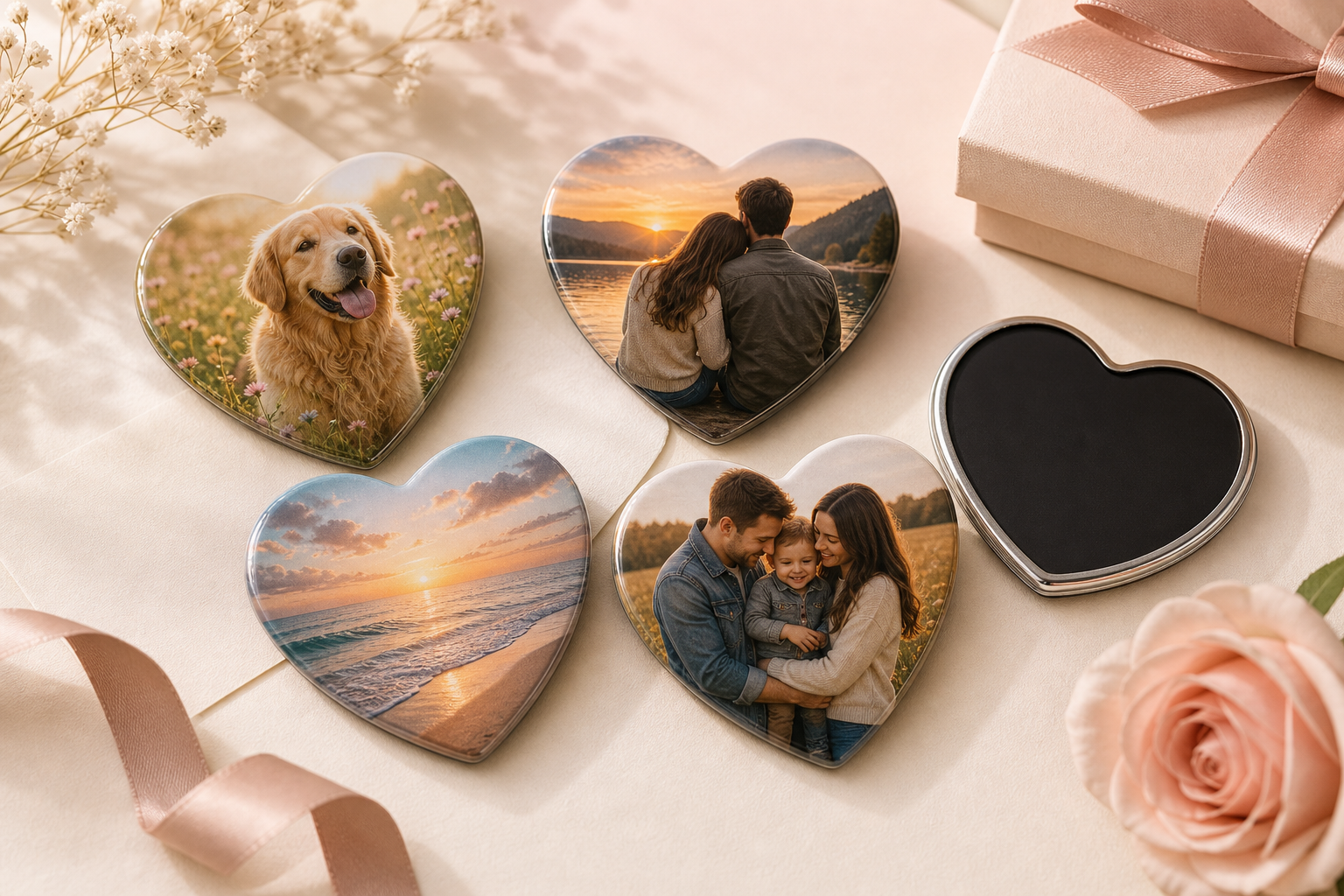 Heart Shape Fridge Magnet Printing Hamilton | Custom Photo Magnets